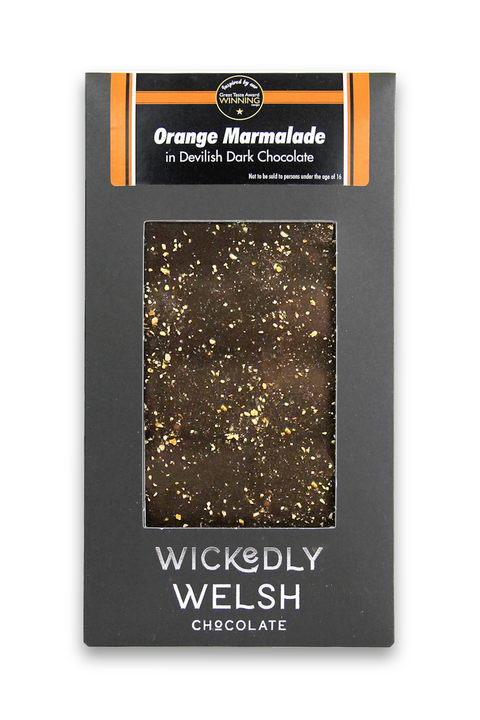 Wickedly Welsh - Orange Marmalade Dark Chocolate Bar