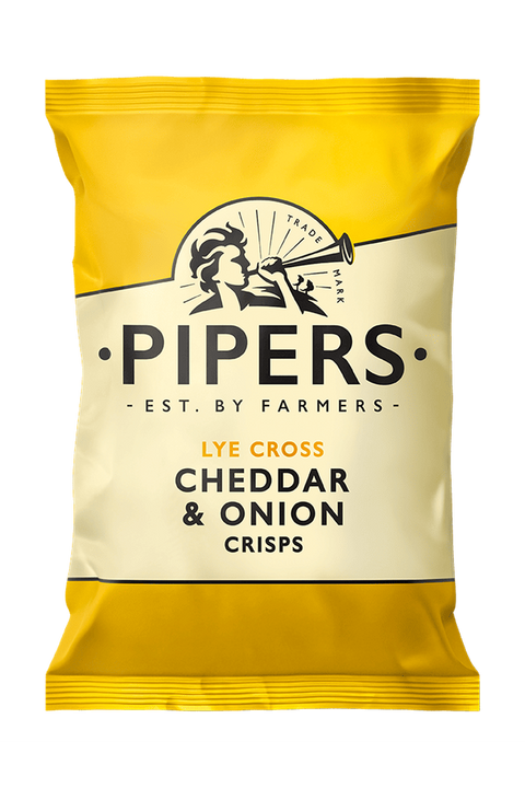 Piper's Lye Cross Cheddar & Onion Crisps 150g