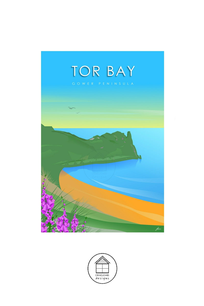Craig Jones Greetings Card - Tor Bay Scene 37