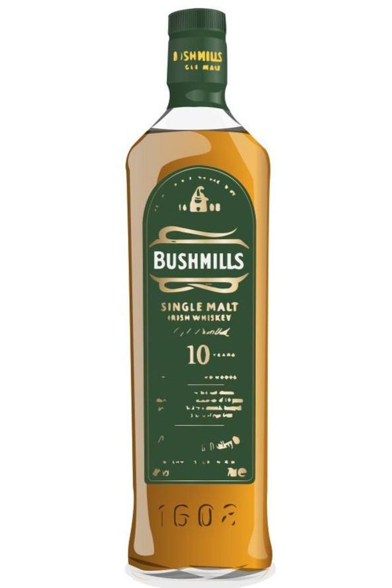 Bushmills 10 Year Old Single Malt Irish Whiskey - Cheers Wine Merchants